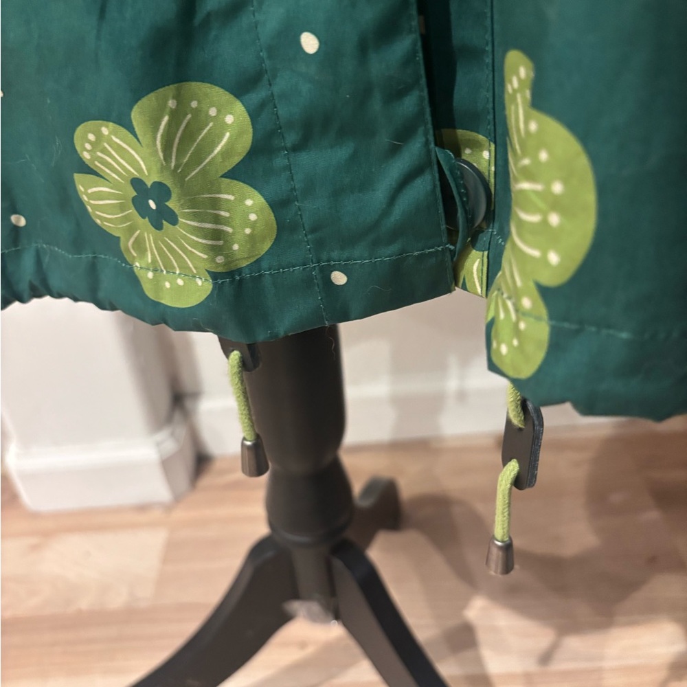 Gudrun Sjoden Green Floral Parka like new worn once sz large- a rare find! - Picture 11 of 15